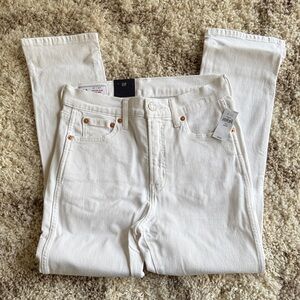 GAP 27 White 4S NWT Vintage Slim High Rise Denim Jeans